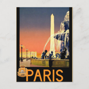 Carte postale vintage Paris Travel