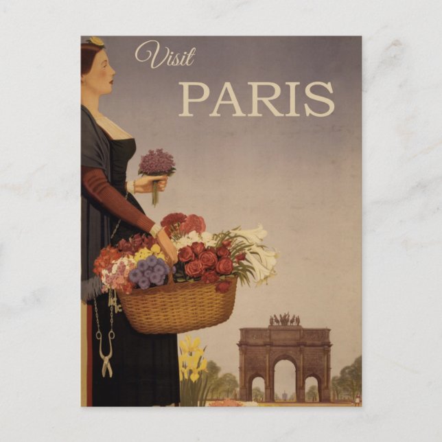 Carte postale vintage Paris Travel (Devant)
