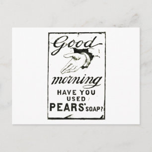 Carte Postale VINTAGE PEARS SOAP ADVERT - Vers 1895