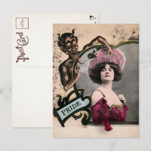 Carte postale Vintage Péché Mortel Fierté 
