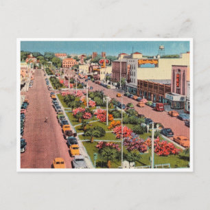 Carte Postale Vintage Pensacola Floride Palafox Street Scène