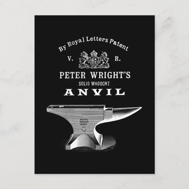 Carte Postale Vintage Peter Wright Anvil Blacksmithing (Devant)