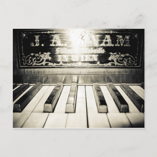 Carte Postale Vintage piano (Devant)
