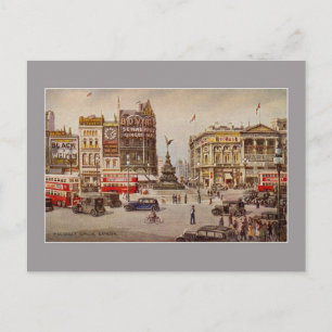Carte Postale Vintage Piccadilly Circus Londres