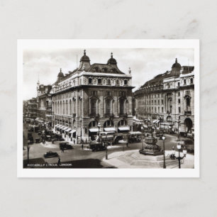 Carte Postale Vintage Piccadilly Circus photo en noir et blanc