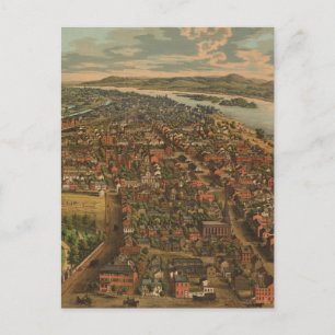 Carte Postale Vintage Pictorial Map of Harrisburg