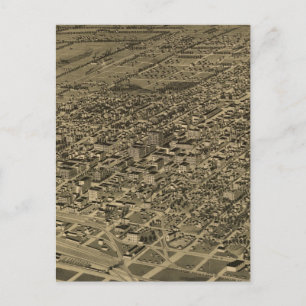 Carte Postale Vintage Pictorial Map of Lincoln