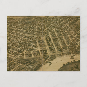 Carte Postale Vintage Pictorial Map of Montgomery