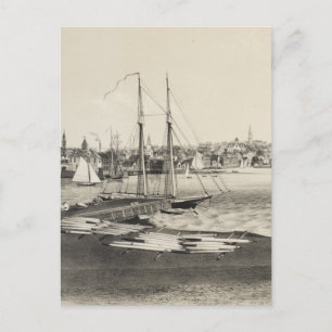 Carte Postale Vintage Pictorial Map of Newport RI