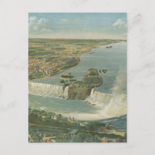 Carte Postale Vintage Pictorial Map of Niagara Falls