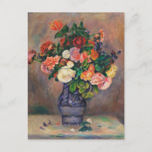 Carte Postale Vintage Pierre Auguste Renoir Fleurs dans un Vase