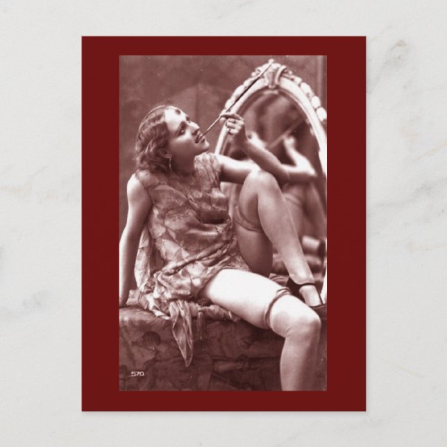 Carte Postale Vintage Pin oser fille photo (Devant)