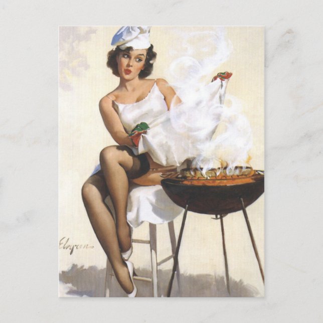 Carte postale vintage Pin up Art (Devant)