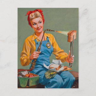 Carte postale vintage Pin up Art