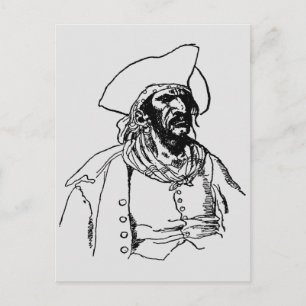 Carte Postale Vintage Pirates, croquis de Buccaneer par Howard P