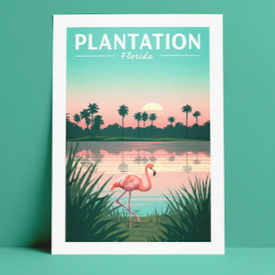 Carte Postale Vintage Plantation Floride