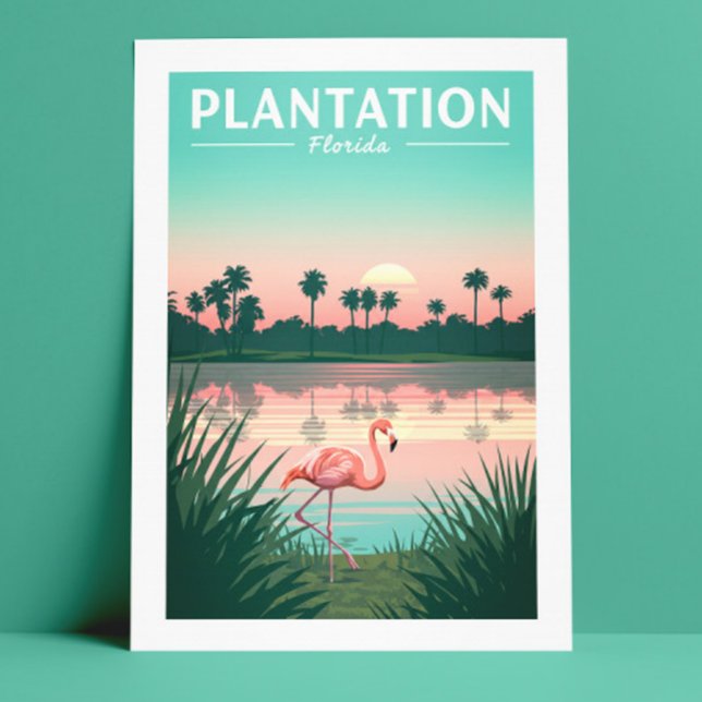 Carte Postale Vintage Plantation Floride (Créateur téléchargé)