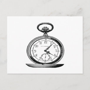 Carte Postale Vintage Pocket Watch