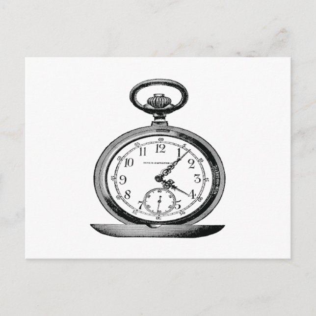Carte Postale Vintage Pocket Watch (Devant)