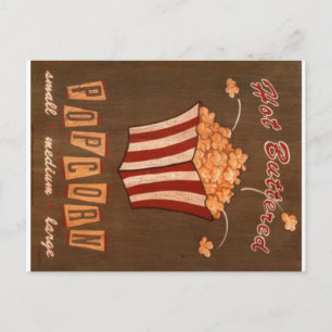 Carte postale vintage pop-corn à beurre chaud 2