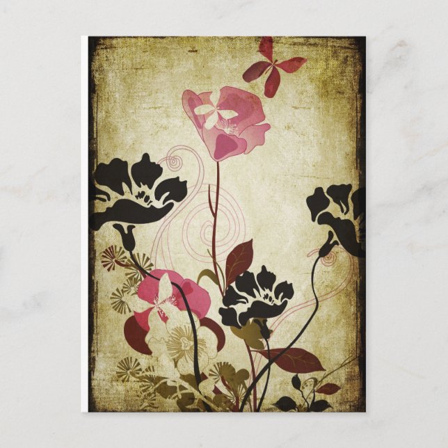 Carte Postale Vintage poppies Postcard (Devant)