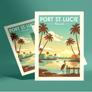 Carte Postale Vintage Port St. Lucie Floride
