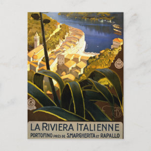 Carte Postale Vintage Portofino Italie