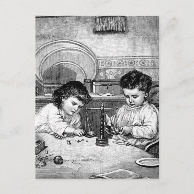 Carte postale vintage pour enfants (Devant)