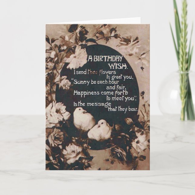 Carte postale Vintage pour les colombes désireuses (Devant)