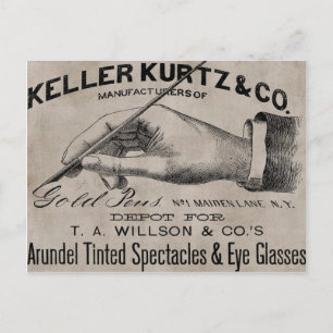 Carte postale vintage pour les lunettes