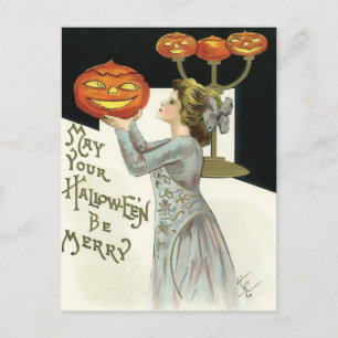 Carte Postale Vintage Que Votre Hallow-E'en Soit Joyeux