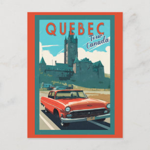 Carte Postale Vintage Québec Canada Château Frontenac