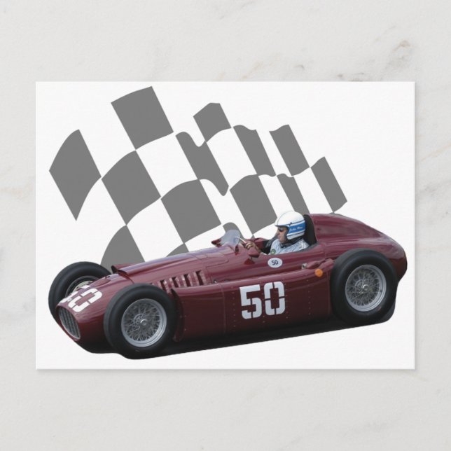 Carte Postale Vintage Racing Car Post Card 8 (Devant)