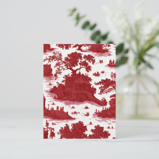Carte Postale Vintage Red Toile Landscape (6) (Debout devant)
