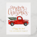 Carte postale vintage Red Truck Christmas<br><div class="desc">Cette carte postale vintage à thème de camion rouge Noël est un classique et est parfaite pour tous ceux qui figurent sur votre liste d'envoi. Ajoutez votre libellé personnalisé à cette conception à l'aide des cases "Modifier ce modèle de conception" situées à droite de l'élément ou cliquez sur le bouton...</div>