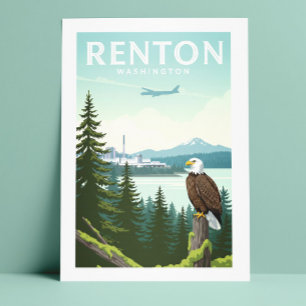 Carte Postale Vintage Renton Washington