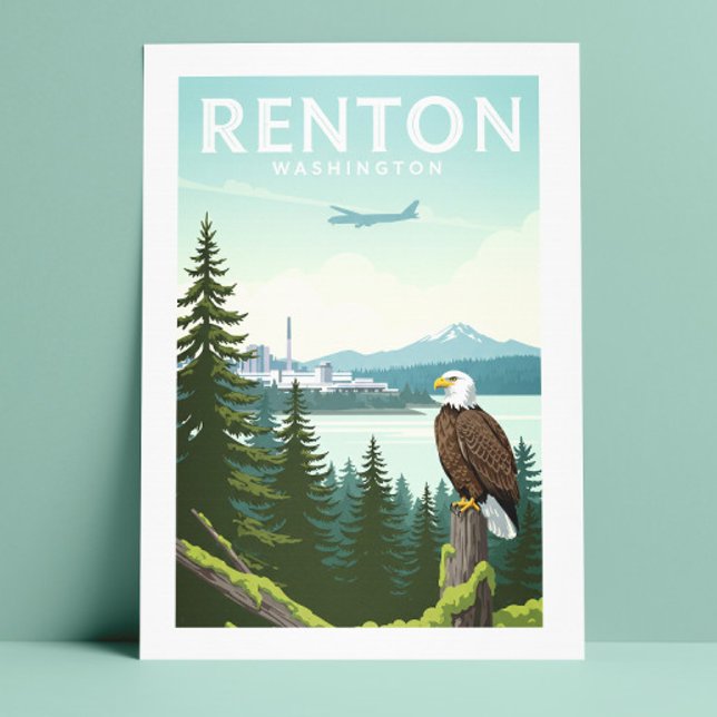 Carte Postale Vintage Renton Washington (Créateur téléchargé)