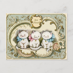 Carte postale vintage reproduite de Kitty Best Fri