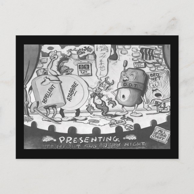 Carte Postale Vintage Repulsif anti-moustiques étoile (Devant)