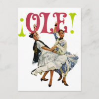 Vintage Retro Femmes Espagnol Flamenco Dancers Ole