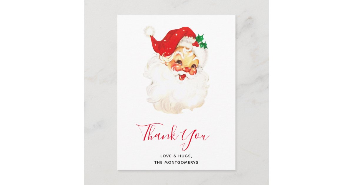 Carte Postale Vintage Retro Jolly Vieux Pere Noel Merci Zazzle Fr Carte Postale Vintage Retro Jolly Vieux Pere Noel Merci Zazzle Fr