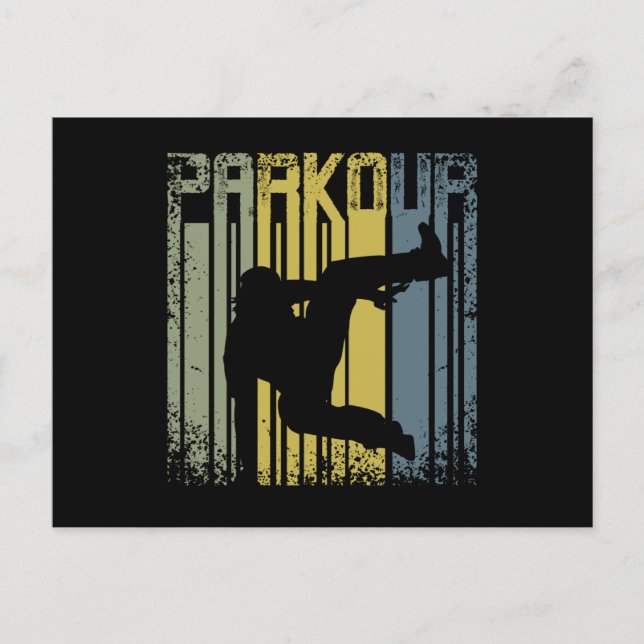 Carte Postale Vintage Retro Parkour Freerunning (Devant)
