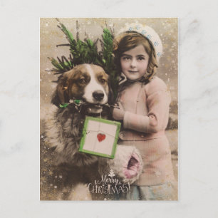 Carte postale vintage retro pour Noël