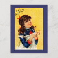 Carte Postale Vintage Rétro Publicité Union Tea PC