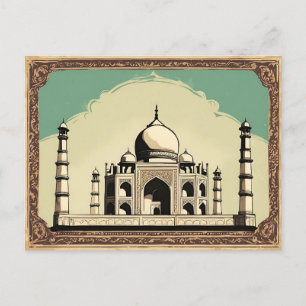 Carte postale vintage Retro Taj Mahal