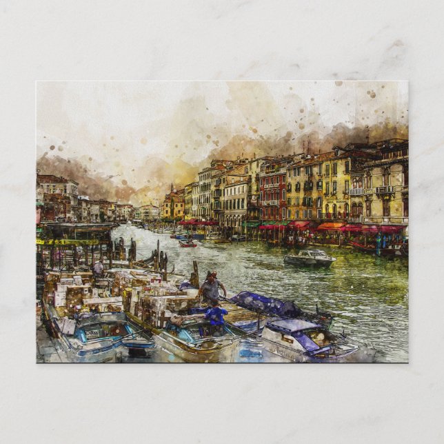 Carte Postale Vintage Retro Venise Italie Tourisme italien (Devant)