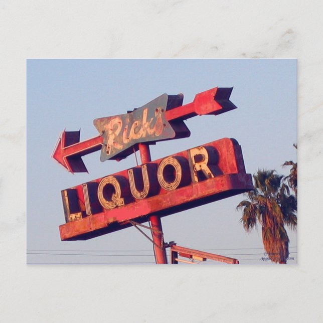 Carte postale Vintage Ricks Liquor (Devant)