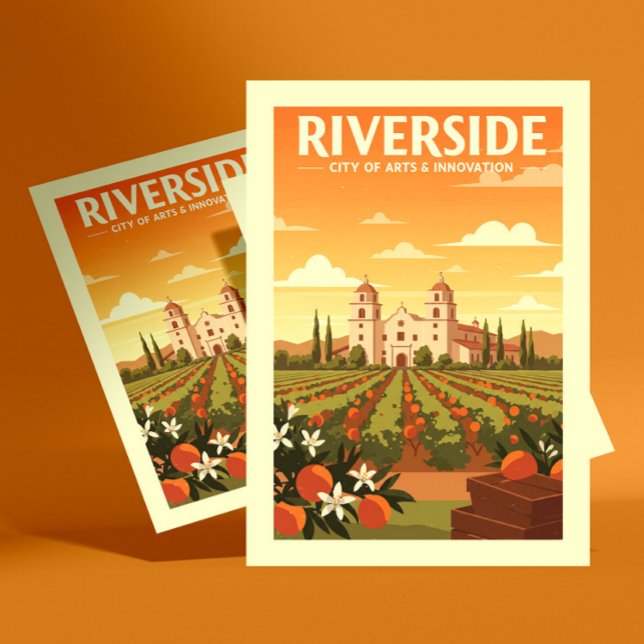 Carte Postale Vintage Riverside (Créateur téléchargé)