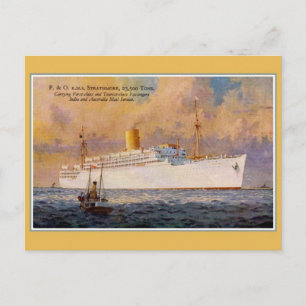 Carte Postale Vintage RMS Strathmore courrier et ligne passagers