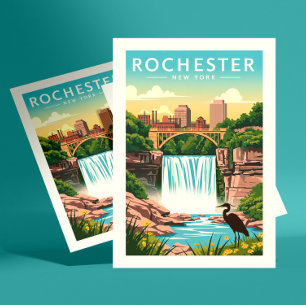 Carte Postale Vintage Rochester New York